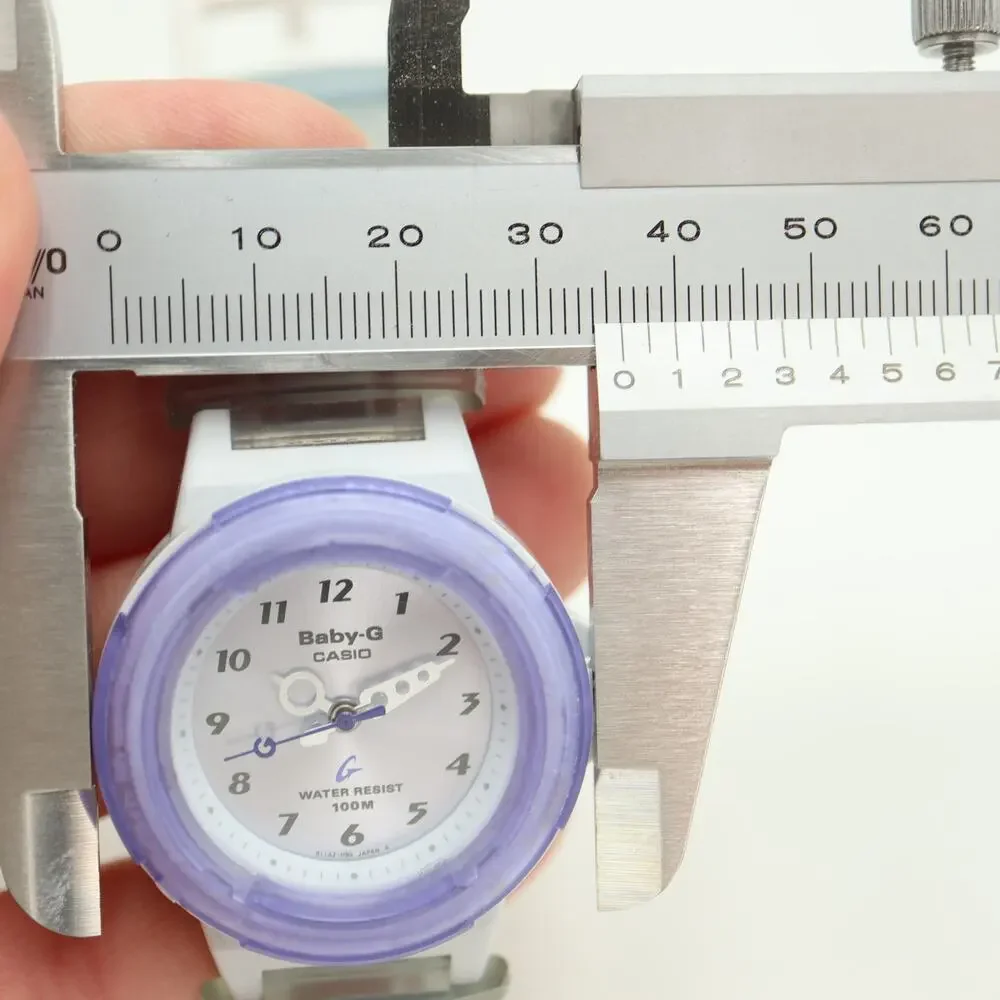 Casio Baby G Shock Purple Clear 36mm Analog Womens Watch BG-21 w New Battery